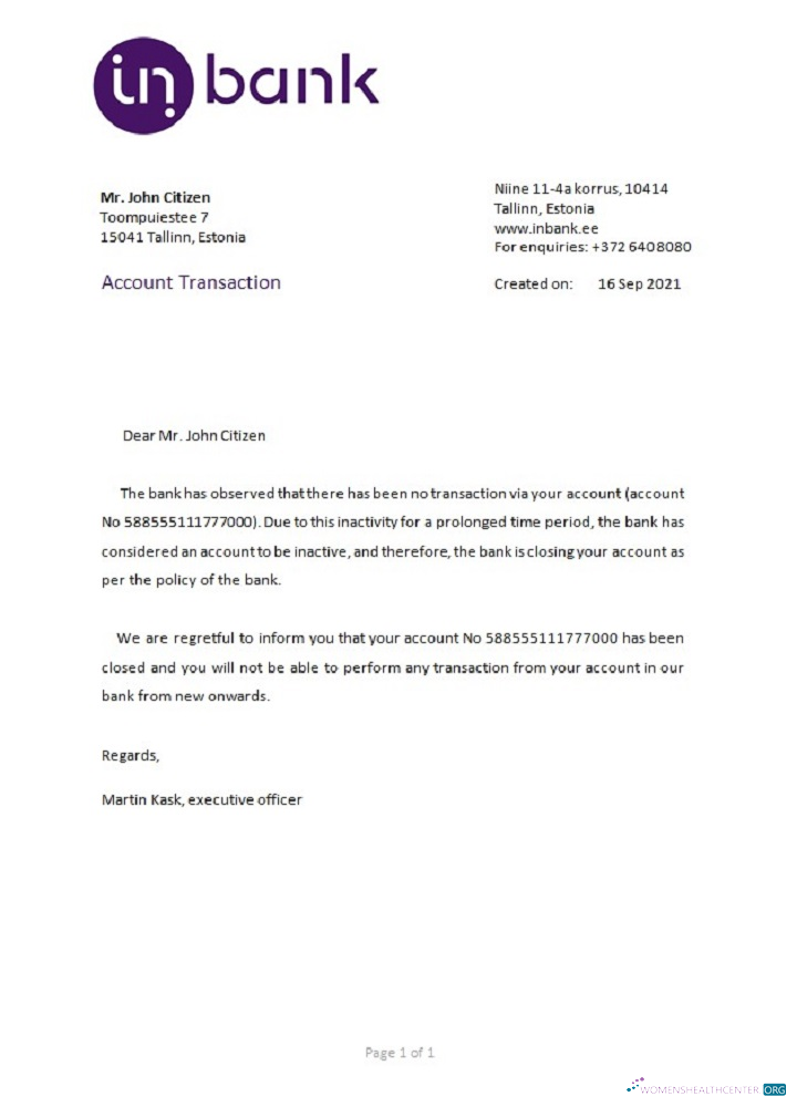 Download Estonia Inbank closure reference Photoshop template